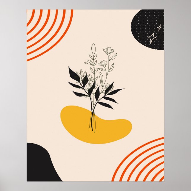Abstrakt minimalistiska blad poster (Framsidan)