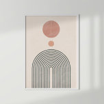 Abstrakt Minimalistiskt regnbåge, Sol och Måne Poster<br><div class="desc">Abstraktens minimalistiska regnbåge,  Sol och Måne Poster</div>