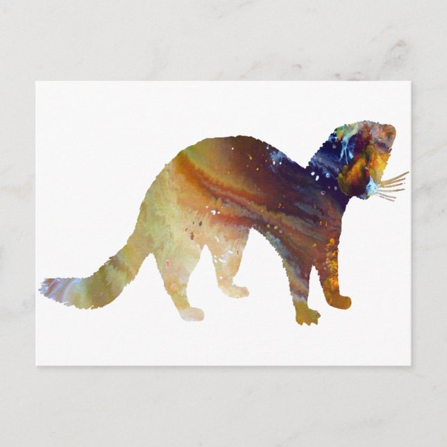 Abstrakt Mink silhouette Vykort (Framsida)