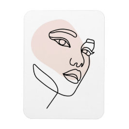 Abstrakt minsta kvinnliga enkelradiga konst Stone  Magnet