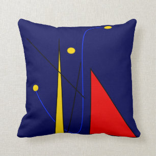 Abstrakt Miro Inspired dekorativ fyllning Kudde