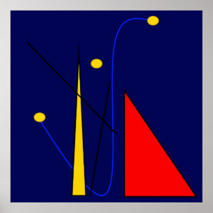 Abstrakt Miro Inspired Poster