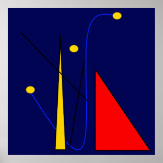 Abstrakt Miro Inspired Poster