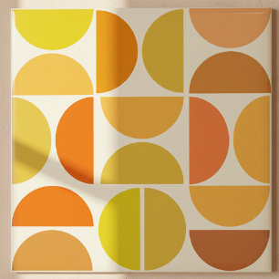 Abstrakt mitten av seklet modern cirklar orange gu kakelplatta