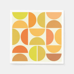 Abstrakt mitten av seklet modern cirklar orange gu pappersservett