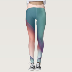 Abstrakt mjuka baljväxter från färg leggings