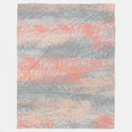 Abstrakt Mjuka Hues Coral Peach Grått Fleecefilt