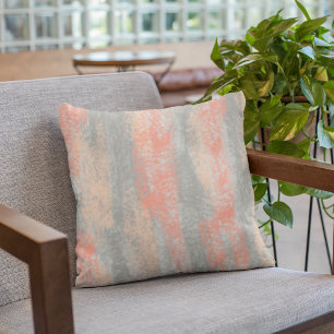 Abstrakt Mjuka Hues Coral Peach Grått Kudde