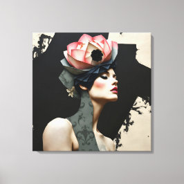 Abstrakt Mode Porträtt Canvastryck