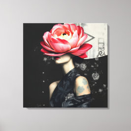 Abstrakt Mode Porträtt Canvastryck