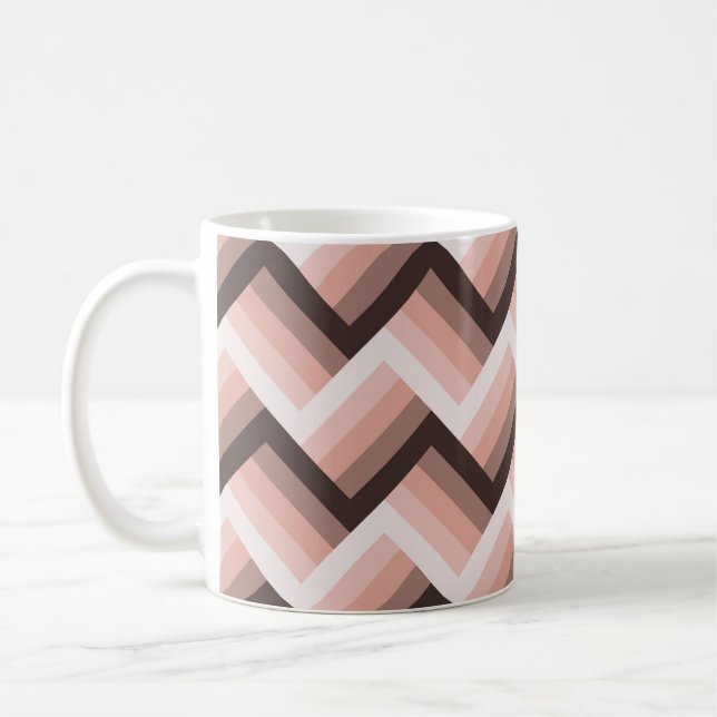 Abstrakt Modern 3D Rand sömlös Kaffemugg (Vänster)