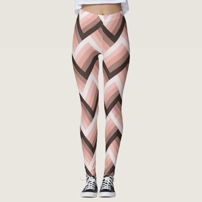 Abstrakt Modern 3D Rand sömlös Leggings (Framsida)