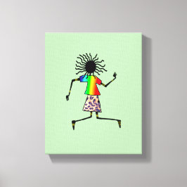 Abstrakt, modern African Art Elegant Dancer Canvastryck