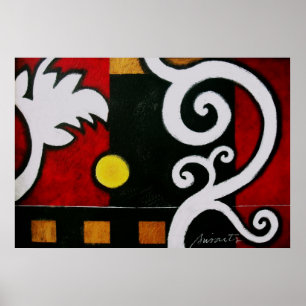ABSTRAKT MODERN ART CANVAS PAINTING POSTER