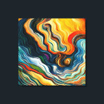 Abstrakt Modern Art Färg Vinkara Canvastryck<br><div class="desc">Denna moderna abstrakta utformning är att fånga öga och gör ett verkligt påstående med sin rik,  sitt juvel färg och vågar i struktur. Uppfattat och bedövande. Skapat av Farmhouse Press.</div>