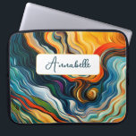 Abstrakt Modern Art Färg Vinkara Laptop Fodral<br><div class="desc">Denna moderna utformning av abstrakt laptop sleeve fångar öga och gör ett verkligt påstående med sin rik,  sitt juvel färg och sitt struktur. Uppfattat och bedövande. Lägg till ett namn för att anpassa det. Skapat av Farmhouse Press.</div>
