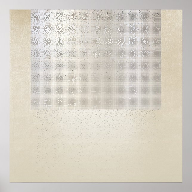 Abstrakt Modern Art Geometric Binary Cyber Poster (Framsidan)