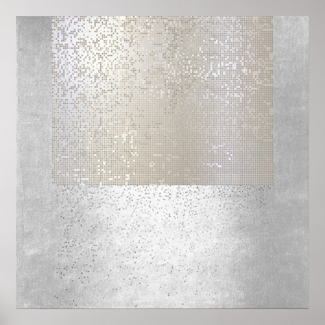 Abstrakt Modern Art Geometric Binary Cyber Poster (Framsidan)