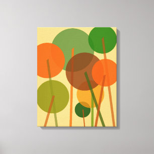 Abstrakt Modern Art Geometric Blommönster Canvastryck