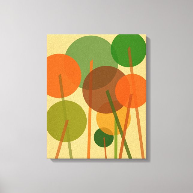 Abstrakt Modern Art Geometric Blommönster Canvastryck (Framsida)