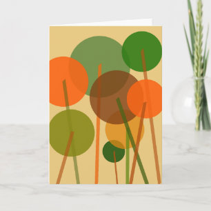 Abstrakt Modern Art Geometric Blommönster Kort
