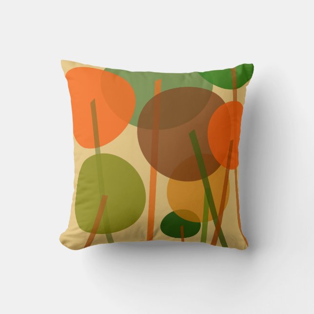 Abstrakt Modern Art Geometric Blommönster Kudde (Framsida)
