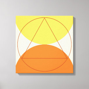 Abstrakt Modern Art Geometrical Mönster Canvastryck