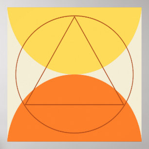 Abstrakt Modern Art Geometrical Mönster Poster