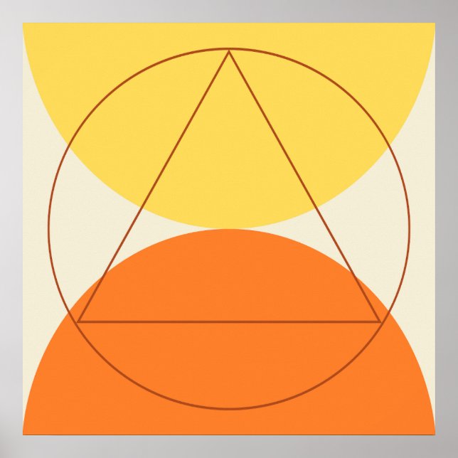 Abstrakt Modern Art Geometrical Mönster Poster (Framsidan)