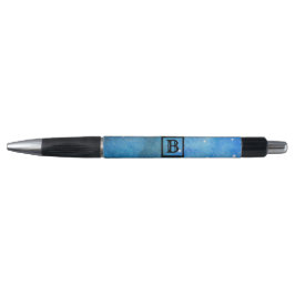 Abstrakt Modern Art Monogram Blue Watercolor