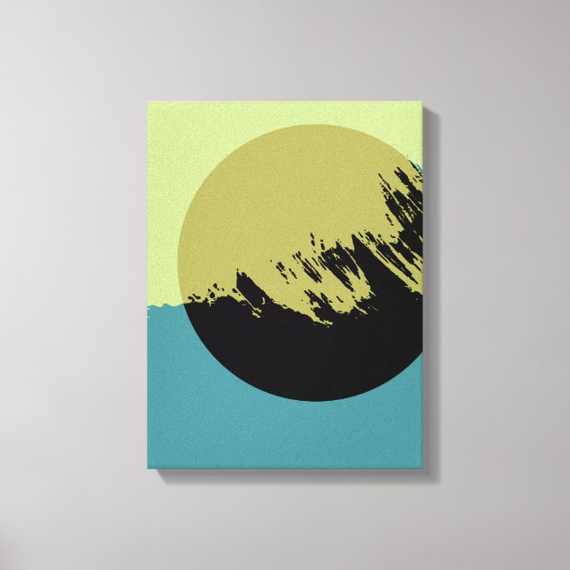 Abstrakt Modern Art Mörk Circle Canvastryck (Framsida)