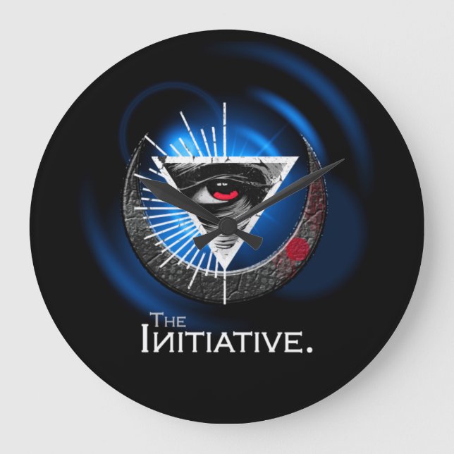 Abstrakt Modern Art Wall Clock Stor Klocka (Framsida)