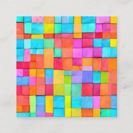 Abstrakt Modern Art Watercolor Artist Office Färg Fyrkantigt Visitkort