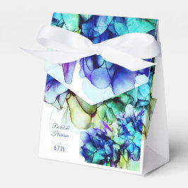 Abstrakt Modern Blå & Turkos Etterliknande Konst  Presentaskar