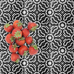 Abstrakt Modern Black and White Mosaic Mönster Kakelplatta<br><div class="desc">Abstrakt och modern dekorativ mönsterdesign med ett geometriskt mosaiskt mönster i svartvitt.</div>