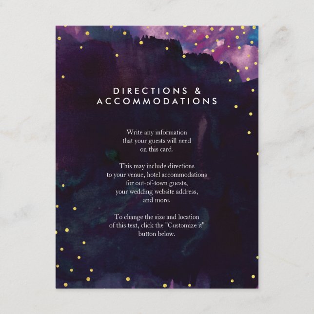 Abstrakt Modern Black Watercolor Bröllop Infoga Tilläggskort (Framsida)