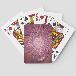 Abstrakt Modern Blommig Fraktal Bär Färger Namn Casinokort