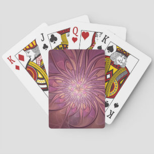 Abstrakt Modern Blommig Fraktal Konst Bär Färger Casinokort