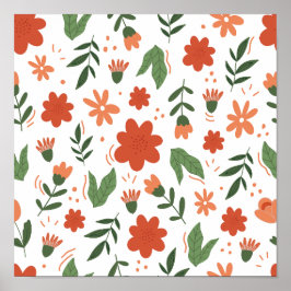 Abstrakt Modern Blommigt Poster