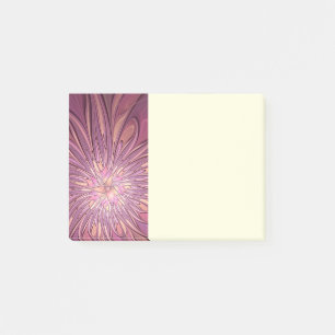 Abstrakt modern blomster fraktal konst bär färger post-it block