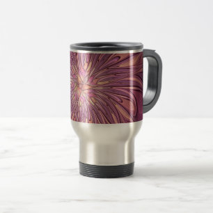 Abstrakt modern blomster fraktal konst bär färger resemugg