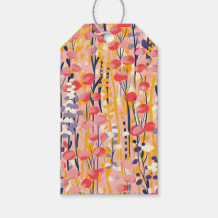 Abstrakt Modern Blomsterträdgård Botanisk Trädgård Presentetikett