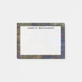 Abstrakt Modern Blue Brown Gult Grunge Post-it Block