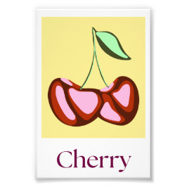 Abstrakt Modern Cherry Wall Art Fototryck