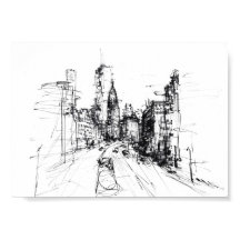 Abstrakt Modern Cityscape Sketch - Premium