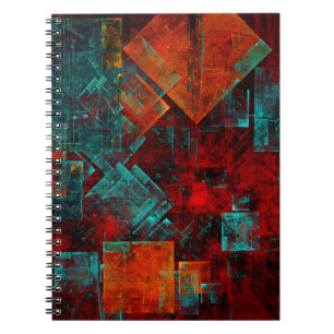 Abstrakt Modern Colorful Coola Artistic Mönster Anteckningsbok