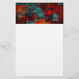 Abstrakt Modern Colorful Coola Artistic Mönster Brevpapper