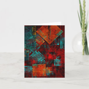 Abstrakt Modern Colorful Coola Artistic Mönster Kort
