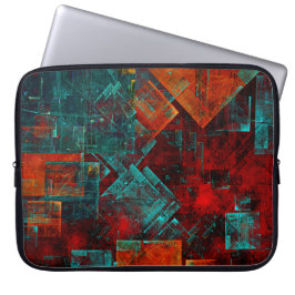 Abstrakt Modern Colorful Coola Artistic Mönster Laptop Fodral