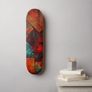 Abstrakt Modern Colorful Coola Artistic Mönster Mini Skateboard Bräda 18,5 Cm